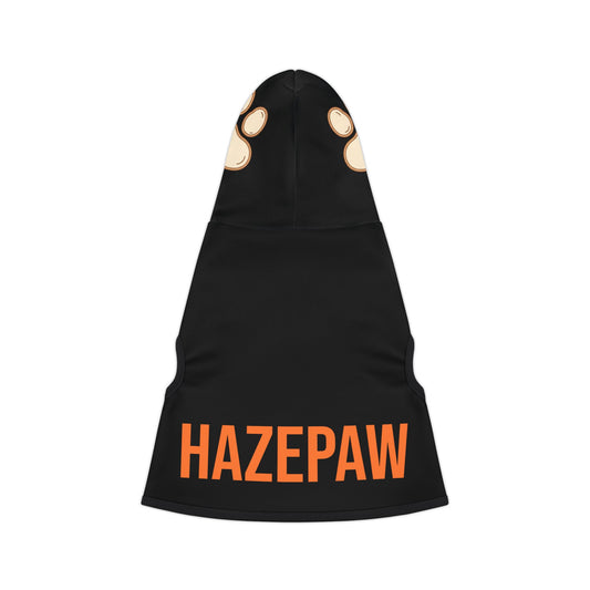 Hazepaw Pet Hoodie — White Paw-Print Dog & Cat Hoodie