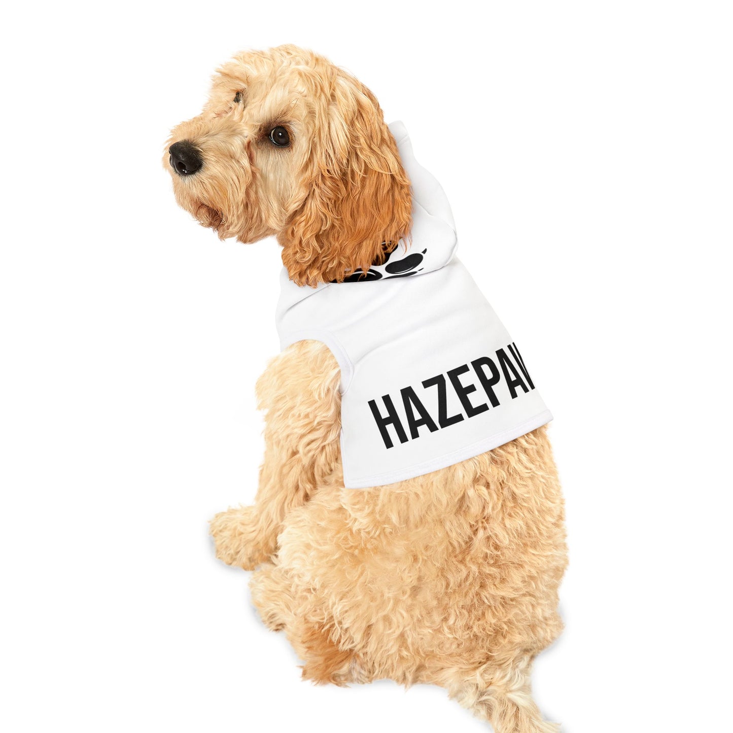 Hazepaw Pet Hoodie — White Paw-Print Dog & Cat Hoodie