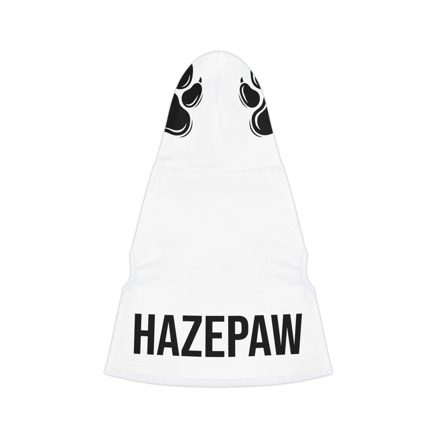 Hazepaw Pet Hoodie — White Paw-Print Dog & Cat Hoodie