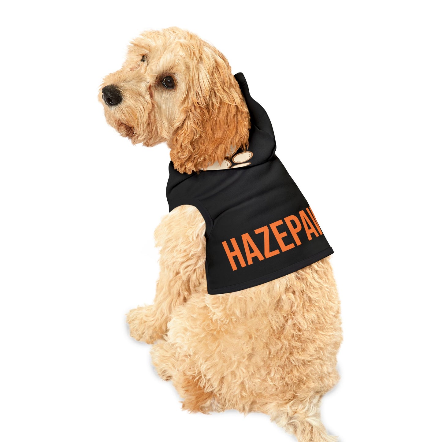 Hazepaw Pet Hoodie — White Paw-Print Dog & Cat Hoodie